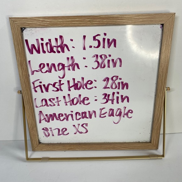 American Eagle Outfitters Leather Belt Hole Brown XS Y2k Western Boho Indie - Picture 8 of 9